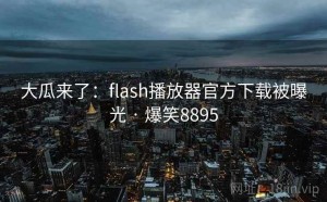 大瓜来了：flash播放器官方下载被曝光 · 爆笑8895